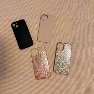 Set of 4 iPhone 13/14/15 Phone Cases – Neutral & Floral Designs